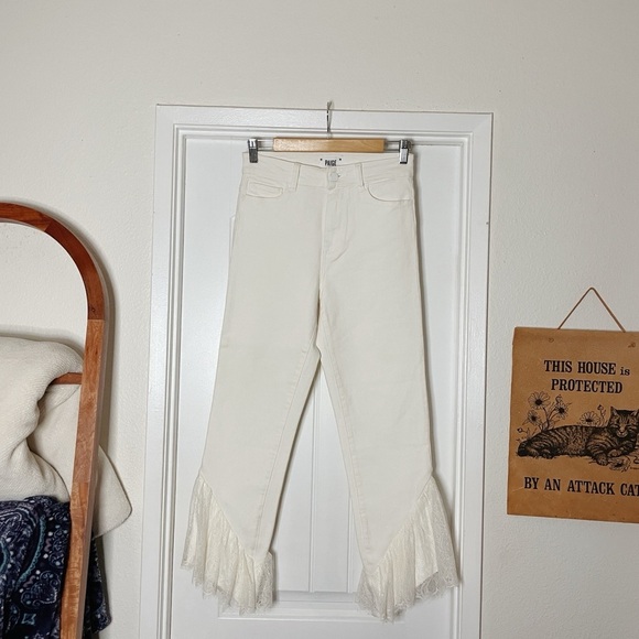 PAIGE Women's Hoxton High Rise Straight Leg Ankle Jean size 27 bridal - Picture 3 of 10